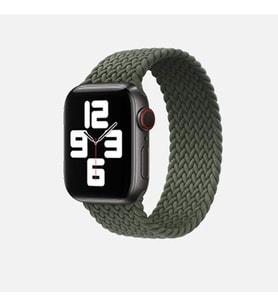 Apple Watch 40mm KRD-32 Sağlam Hasır Örgü Medium Kordon (Yeşil)