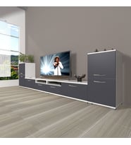 Decoraktiv Eko 9200 Mdf Tv Ünitesi Tv Sehpası (Antrasit - Ceviz)