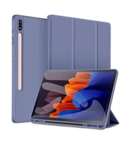 Samsung Galaxy Tab S7 FE / S7 Plus S8 Plus 12.4" Kılıf Kalem Bölmeli Smart Case  (Leylak)