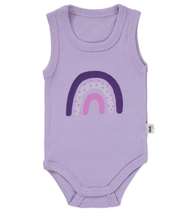 Civil Baby Gökkuşağı Baskılı 1-36 Ay Çıtçıtlı Badi - Fil Dişi