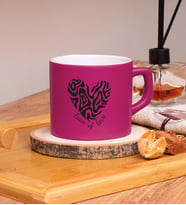 Trace Of Love  Tasarımlı Renkli Nescafe Fincanları 220 ML (Fuşya)