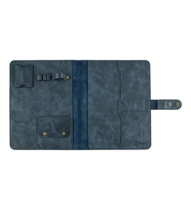 Twingold Kişiye Özel %100 Deri Rainbow iPad Organizer 10.5" Fuşya (Lacivert)