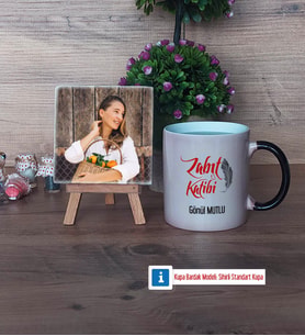 Zabıt Katibi Fotoğraflı Dekoratif Taş, Kupa Bardak Beyaz Hediye (Model 9)