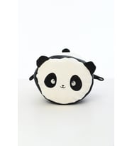 Figürlü Peluş Oyuncak Yastık Yumuşak Ve Sevimli 40 Cm Rulo Peluş Oyuncak (Siyah - Beyaz)