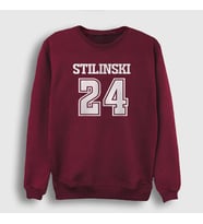 Presmono Unisex Beyaz Stiles Stilinski Dizi Teen Wolf Sweatshirt 340997tt (Bordo)