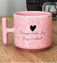 Kişiye Özel Sonsuza Kadar Biz Hediye Pastel T Kupa Sevgiliye Hediye (Pembe)