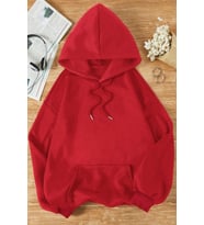 Rahat Kalıp Unisex Oversize Sweatshirt (Kırmızı)