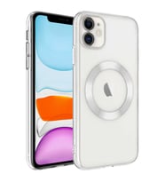 Vendas iPhone 11 Uyumlu ( iPhone 11 ) Riksos Serisi Wireless Şarj Özellikli Sert PC Magsafe Silikon Kılıf (Renksiz)