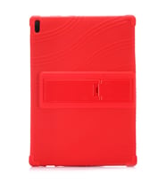 Lenovo Tab E10 TB-X104F Tab 4 10.1 Inch Tablet Standlı Silikon Kılıf (Kırmızı)