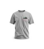 Kısa Kollu Yanlı Küçük Filistin Arapça Ve İngilizce Renkli Yazısı Dijital Baskılı Unisex S - 2XL T300016 (Gri)