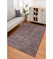 Dijital Kaymaz Taban Yıkanabilir Renkli Salon Halısı Mutfak Halısı Yolluk ND-SD-1039 (Bordo)
