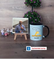 Antrenör Fotoğraflı Dekoratif Taş, Kupa Bardak Beyaz Hediye (Model 11)