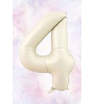 Retro Krem 1 Yaş Balonu Krem Rakam Folyo Balon 80cm (Model 4)