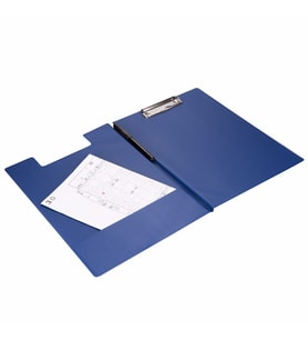 Kapaklı Sekreterlik A4 Pvc 100 Yaprak Kapasiteli Clip Board 23,5x32 cm (Mavi)