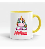 İsimli Baby Unicorn Kupa (Sarı)