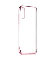 Huawei P Smart S (Y8P) Kılıf Zore Dört Köşeli Lazer Silikon Kılıf (Rose)