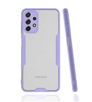 Galaxy A13 4G Kılıf Parfe Kenarları Pastel Renk Silikon Kılıf (Mor)
