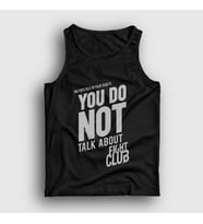 Presmono Unisex Beyaz Rule Film Dövüş Kulübü Fight Club Atlet 244558tt (Siyah)
