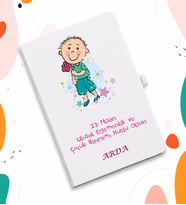 23 NİSAN TEMALI DERİ AJANDA DEFTER (Mavi)