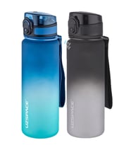 Uzspace 2'li Tritan Matara Seti 500 ml Çift Renk Softtouch FF Collection Tritan Su Matarası (MAVI-BEYAZ)