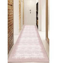 Dijital Baskılı Kaymaz Taban Yıkanabilir Modern Yolluk Ve Koridor Halısı NDU-HS-185 (Pembe)