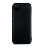 Realme C20 Kılıf Kamera Korumalı Silikon Rubber Arka Kapak (Siyah)