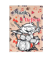 Müzik Defteri Büyük Boy A4 40 Yaprak Karton Kapak Sol Anahtarlı Kareli Müzik Defteri 1 Adet (Ten)