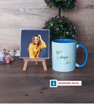 İsme Özel Doğum Günü Hediyesi Fotoğraflı Dekoratif Taş, Kupa Bardak Beyaz Hediye (Model 4)