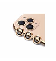 Logis Apple İphone 12 Pro Max Renkli Kamera Lens Koruma Camı 3'lü (Gold)