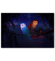 Cakapuzzle Dalda Fantastik Baykuşlar ve Işıklar  Puzzle Yapboz MDF (Ahşap) (500 Parça)
