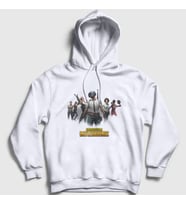 Presmono Unisex Gri Team Pubg Kapüşonlu Sweatshirt 30839tt (Beyaz)