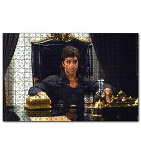 Cakapuzzle Al Pacino Tahtında  Puzzle Yapboz MDF (Ahşap) (255 Parça)