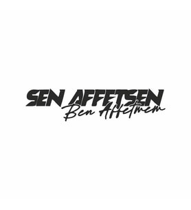 Sen Affetsen Ben Affetmem Araba Sticker siyah 16x4 CM (Siyah)