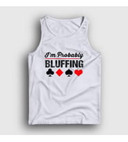 Presmono Unisex Sarı Probably Bluffing Poker Atlet 362089tt (Beyaz)