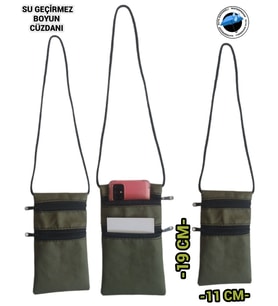 SEVBAGS SU GEÇİRMEZ BOYUN CÜZDANI (Haki)