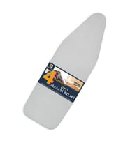 BEYLİNİ Ütü Masası Kılıfı Örtüsü Bezi Keçeli süngerli İpli Yanmaz Ayarlanabilir 50x150 Cm (Gümüş)