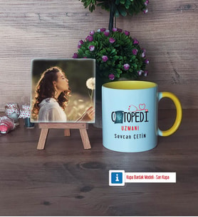 Ortopedi Uzmanı Fotoğraflı Dekoratif Taş, Kupa Bardak Beyaz Hediye (Model 7)