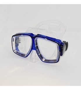 KRAKEN Maske M366 Şeffaf Silikon, Çift camlı (Mavi)