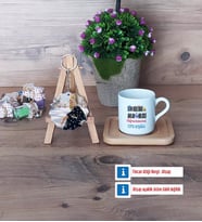 Din Kültürü Öğretmeni Türk Kahvesi Fincanı Ahşap Altlıklı ve Fotoğraflı Ahşap Anahtarlık Hediye Öğretmenler Günü Hediyesi (Model 1)