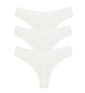 Vanilya Secret Pamuk Tanga 3'Lü Paket (Beyaz - Beyaz)