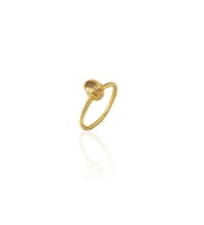 Kadir Jewellery 22 Ayar Altın Kaplama Zirkon Taşlı Kadın Minimal Yüzük (Sarı)