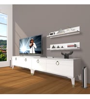 Decoraktiv Eko 200T Mdf Gold Tv Ünitesi Tv Sehpası (Beyaz)