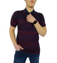 NAYKI ERKEK POLO YAKA RİNGEL JAKARLI T-SHİRT 19052 BGL-ST01043 (Bordo)