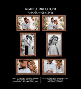 6 Adet 10x15 Çerçeve - Mdf Çerçeve - Fotoğraf Çerçevesi (Kahverengi)
