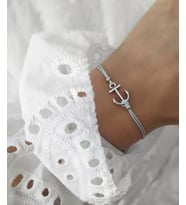 Makrome Örgü Çapa Bileklik (Rose)