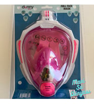 Full Face Maske Şnorkel Set Takımı - Mavi Su Dünyası (Pembe)