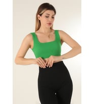 DoReMi Seamless Fitilli Spor Sütyeni (Koyu Yeşil)