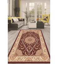 Dijital Kaymaz Taban Yıkanabilir Modern Renkli Salon Halısı Mutfak Halısı Yolluk ND-HT-26 (Kırmızı)