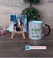 Fizik Öğretmeni Fotoğraflı Dekoratif Taş, Kupa Bardak Beyaz Hediye Öğretmenler Günü Hediyesi (Model 9)