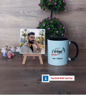 Edebiyat Öğretmeni Fotoğraflı Dekoratif Taş, Kupa Bardak Beyaz Hediye Öğretmenler Günü Hediyesi (Model 11)